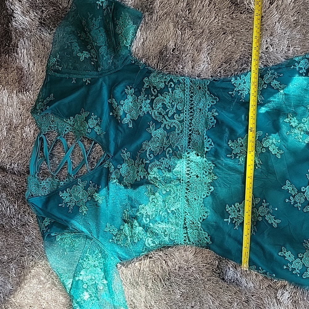 NWT Southern Fried Chics "Swept Away Dress" in Peacock - Large - Picture 8 of 9